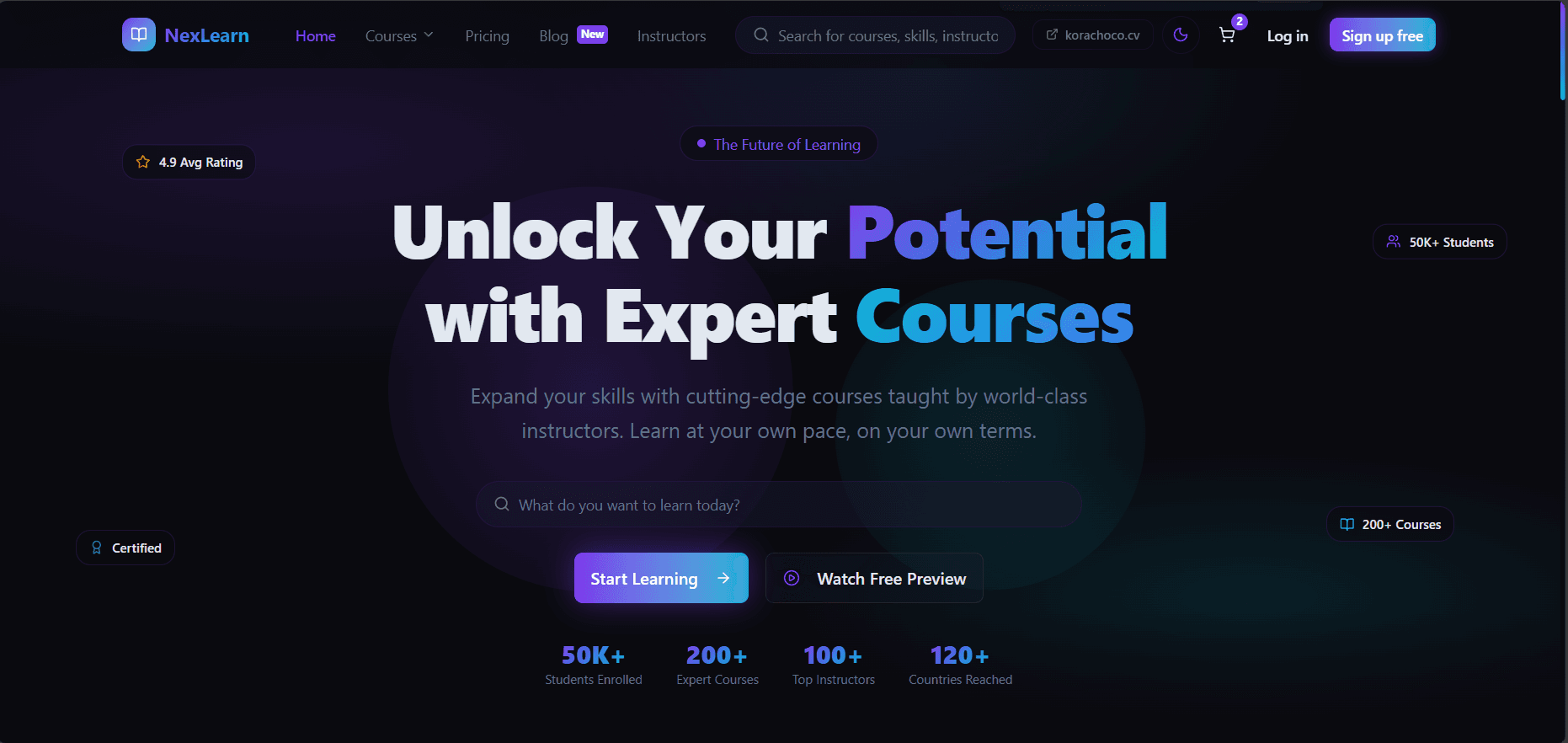 NexLearn - On going project project thumbnail